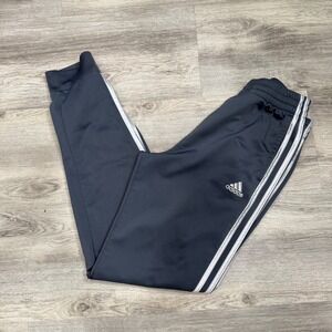 Adidas Kids Gray Track Pants Joggers Climalite Size L 14 16‎ Athletic